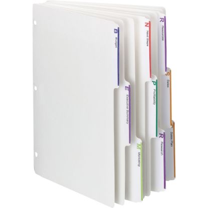 Picture of Smead Viewables 3-Ring Binder Index Dividers - Letter - 8.50in Width x 11in Length - White Divider - Recycled - 25 / Box