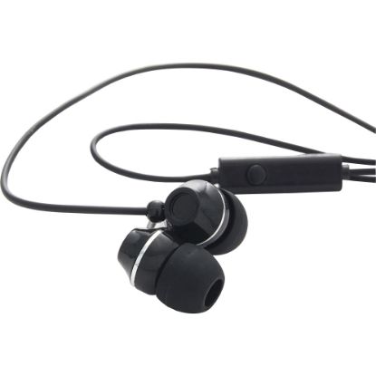 Picture of Verbatim Stereo Earphones with Microphone - Stereo - Mini-phone (3.5mm) - Wired - Earbud - Binaural - In-ear - Black