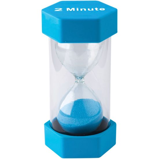 Picture of Teacher Created Resources 2-Minute Plastic Sand Timer, 6-3/8in x 3-1/4in, Blue