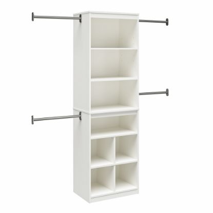 Picture of Ameriwood Home SystemBuild Closet Storage System, 76-5/8inH x 95-7/16inW x 15-3/4inD, White