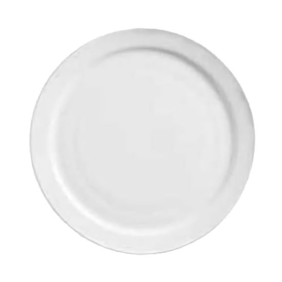 Picture of World Tableware Porcelain Narrow-Rim Round Plates, 10 3/8in, White, Pack Of 24 Plates