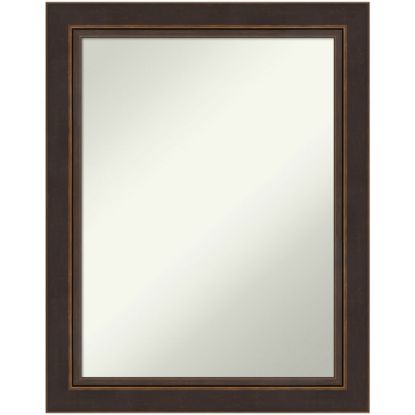 Picture of Amanti Art Non-Beveled Rectangle Framed Bathroom Wall Mirror, 28-1/2in x 22-1/2in, Lara Bronze