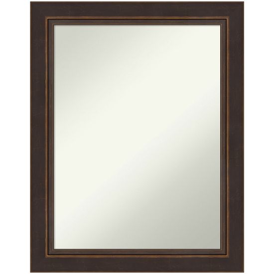 Picture of Amanti Art Non-Beveled Rectangle Framed Bathroom Wall Mirror, 28-1/2in x 22-1/2in, Lara Bronze