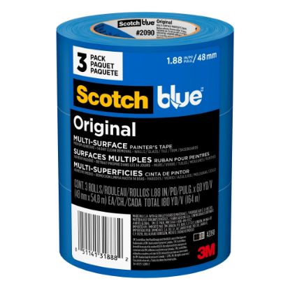 Picture of ScotchBlue Original Painters Tape, 1.88in x 60 yd, Blue, Pack Of 3