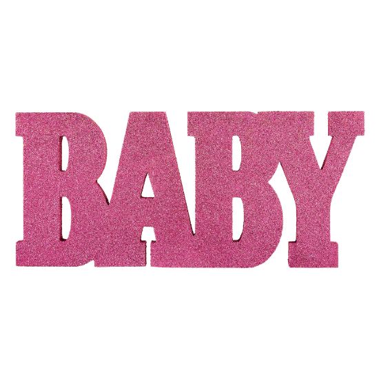 Picture of Amscan Oh Baby Girl Standing Sign, 8in x 18in, Pink