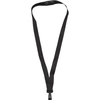 Picture of Advantus Plastic Hook Flat Breakaway Lanyard - 12 / Pack - 36in Length - Black - Plastic