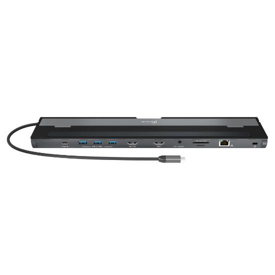 Picture of j5create USB-C Dual HDMI Docking Station With 100W PD USB Type-C/USB Type-A Super Charger Bundle, Black