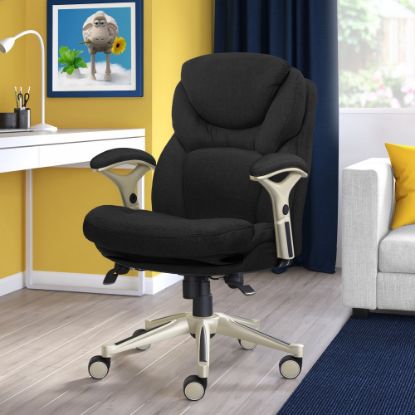 Picture of Serta Works Mid-Back Office Chair With Back In Motion Technology, Fabric, Dark Gray/Silver