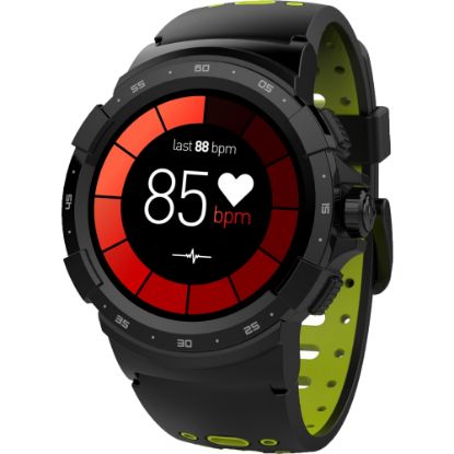 Picture of MyKronoz ZeSport2 Smartwatch, Black/Yellow, KRZESPORT2-BK/YLLW