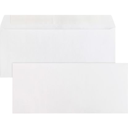 Picture of Business Source Plain Peel/Seal Business Envelopes - Business - #10 - 9 1/2in Width x 4 1/8in Length - 24 lb - Peel & Seal - Wove - 500 / Box - White