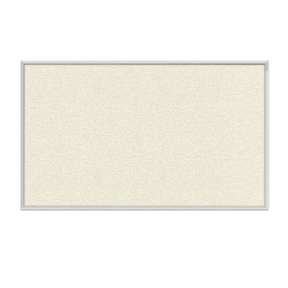 Picture of Ghent Aluminum Frame Vinyl Bulletin Board, 24in x 24in, Ivory, Satin Frame