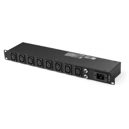 Picture of StarTech.com 1U 19in 8 Port Rack Mount PDU, IEC C13 Socket Rackmount Power Supply/ Strip, Horizontal Server Rack Surge Protector 16A 240V