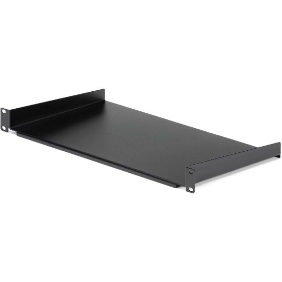 Picture of StarTech.com 1U Rack Shelf - 10in Deep - Rack Mount Shelf - Server Rack Shelf - Cantilever Shelf - Network Rack Shelf - 1U Shelf - For Server, A/V Equipment, LAN Switch, Patch Panel - 1U Rack Height - Rack-mountable - Black - Steel