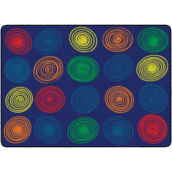 Picture of Flagship Carpets Circles Rug, Rectangle, 6ft x 8ft 4in, Primary