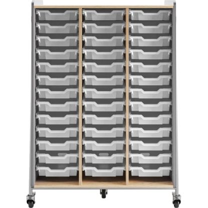 Picture of Safco Whiffle Triple-Column 39-Drawer Mobile Storage Cart, 60inH x 43-1/4inW x 19-3/4inD, Gray