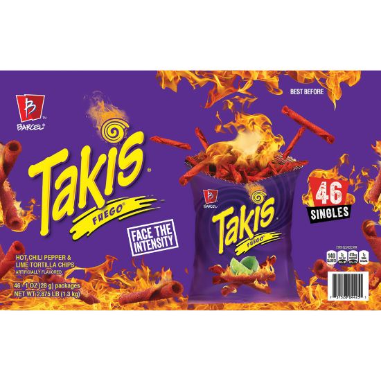 Picture of Takis Fuego Chips, 1 Oz, Pack Of 46 Bags