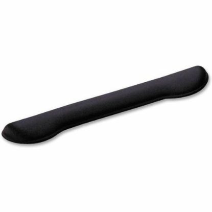 Picture of Compucessory Fabric-covered Gel Wrist Rest - 18in x 3in x 1in Dimension - Black - Gel, Rubber - Stain Resistant - 1 Pack