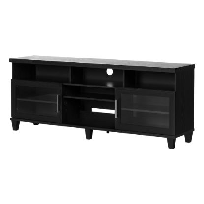 Picture of South Shore Adrian TV Stand For TVs Up To 75ft", Black Oak