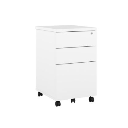 Picture of Bestar Universel 18inD Vertical 3-Drawer Mobile Pedestal File Cabinet, White