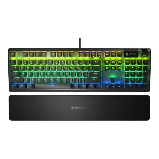 Picture of SteelSeries Apex 5 - Keyboard - with display - backlit - USB - key switch: Hybrid Blue Switch