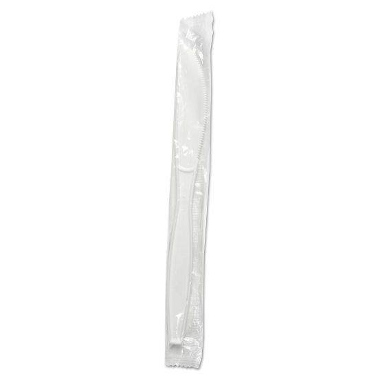 Picture of Boardwalk Heavyweight Wrapped Polypropylene Knives, White, Pack Of 1,000 Knives