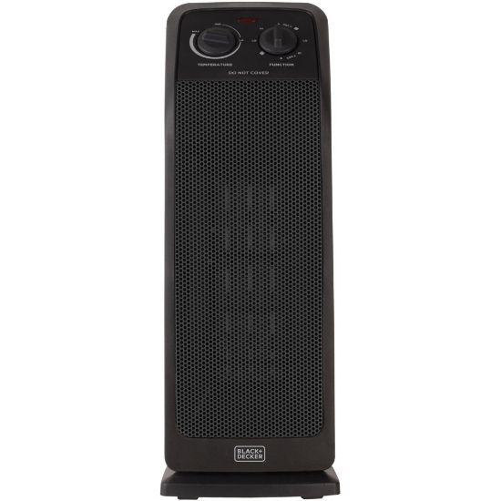 Picture of Black+Decker BHTC571 1500W Desktop Ceramic Tower Heater, Black