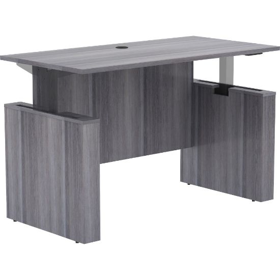 Picture of Lorell Essentials Electric 60inW Sit-to-Stand Desk Shell, Weathered Charcoal