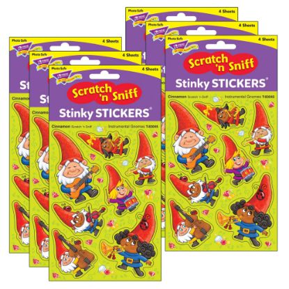 Picture of Trend Stinky Stickers, Instrumental Gnomes/Cinnamon, 28 Stickers Per Pack, Set Of 6 Packs