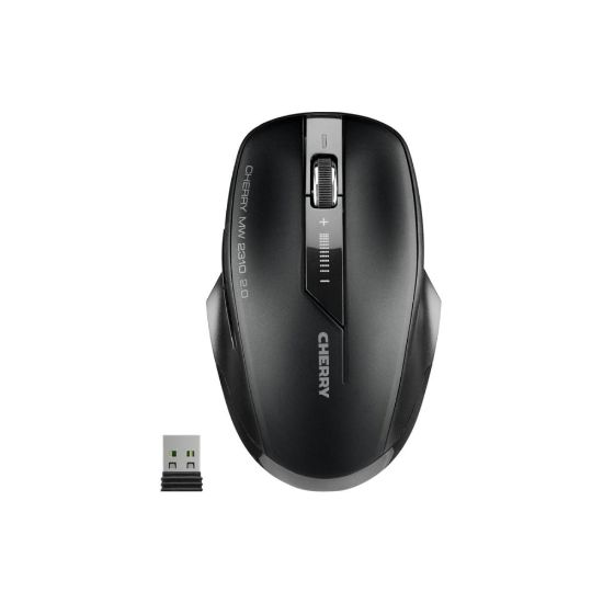 Picture of CHERRY MW 2310 2.0 - Mouse - right and left-handed - optical - 6 buttons - wireless - RF, 2.4 GHz - USB wireless receiver - black