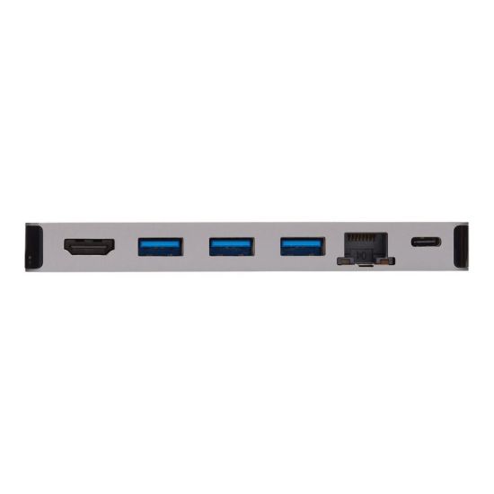 Picture of Eaton Tripp Lite Series USB C Docking Station USB Hub 4k w/ HDMI, Gbe Gigabit Ethernet, SD Card Reader, PD Charging - Docking station - USB-C 3.1 / Thunderbolt 3 - HDMI - 1GbE