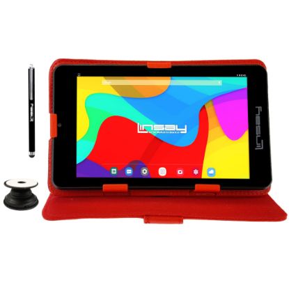 Picture of Linsay F7 Tablet, 7in Screen, 2GB Memory, 64GB Storage, Android 13, Red