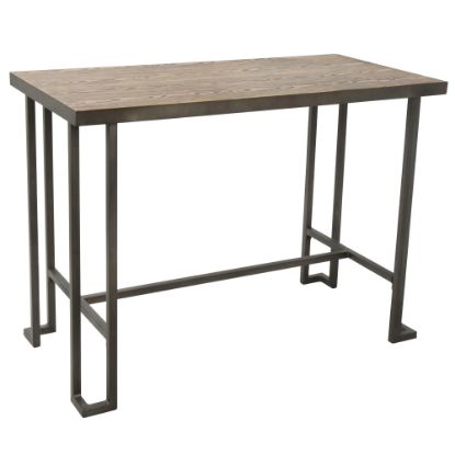 Picture of Lumisource Roman Industrial Counter Table, Rectangular, Brown/Antique