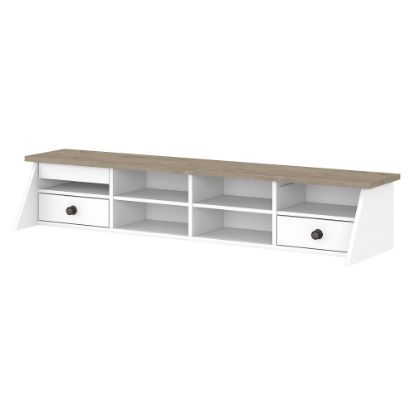 Picture of Bush Furniture Mayfield Desktop Organizer, Pure White/Shiplap Gray, Standard Delivery