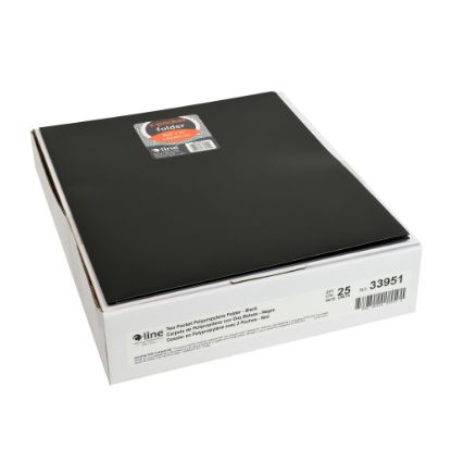 Picture of C-Line 2-Pocket Poly Portfolios, 8-1/2in x 11in, Black, Pack Of 25 Portfolios