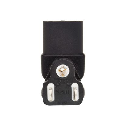 Picture of Eaton Tripp Lite Series Down-Angled NEMA 5-15P to C13 Power Cord Adapter - 10A, 125V, Black - Power connector adapter - NEMA 5-15P to power IEC 60320 C13 down-angled - AC 125 V - 10 A - black - North America