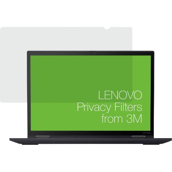 Picture of Lenovo 13.3 inch 1610 Privacy Filter for X13 YOGA Gen2 with Comply Attachment from 3M - For 13.3inLCD 2 in 1 Notebook - Cold Resistant, Heat Resistant, Humidity Resistant, Thermal Shock Resistant