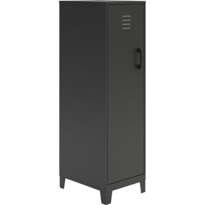 Picture of LYS SOHO Locker - 4 Shelve(s) - for Office, Home, Classroom, Playroom, Basement, Garage, Cloth, Sport Equipments, Toy, Game - Overall Size 53.4in x 14.3in x 18in - Black - Steel