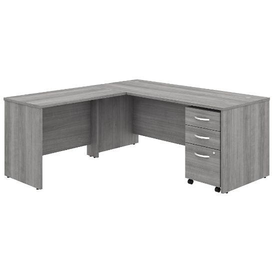 Picture of Bush Business Furniture Studio C 72inW L-Shaped Corner Desk With Mobile File Cabinet And Return, Platinum Gray, Standard Delivery