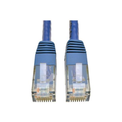 Picture of Tripp Lite Cat6 Gigabit Molded Patch Cable (RJ45 M/M), Blue, 5 ft - First End: 1 x RJ-45 Male Network - Second End: 1 x RJ-45 Male Network - 1 Gbit/s - Patch Cable - Gold Plated Contact - 24 AWG - Blue