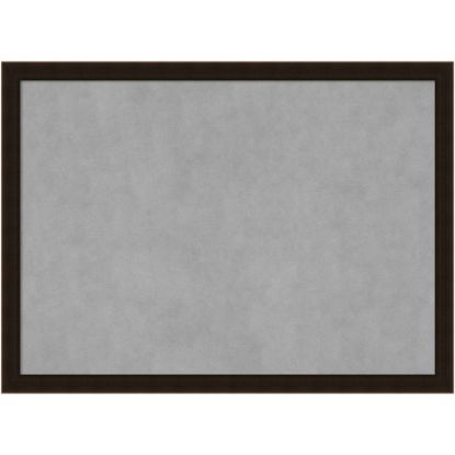 Picture of Amanti Art Magnetic Bulletin Board, Steel/Aluminum, 30in x 22in, Espresso Brown Wood Frame