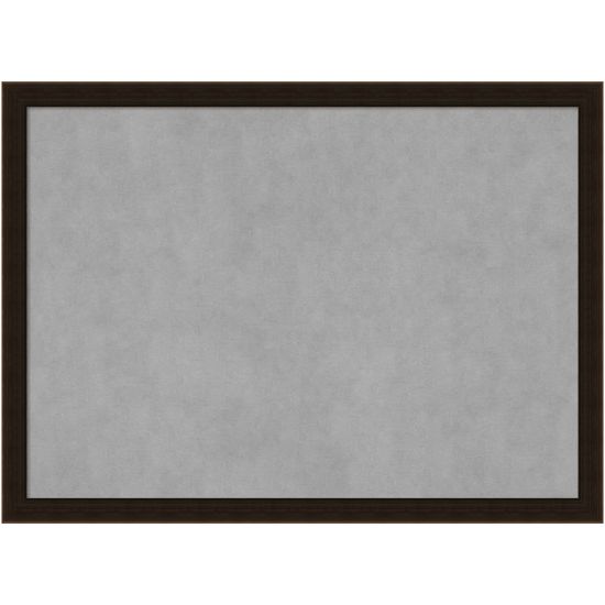 Picture of Amanti Art Magnetic Bulletin Board, Steel/Aluminum, 30in x 22in, Espresso Brown Wood Frame