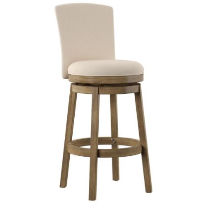 Picture of Powell Dacey Swivel Bar Stool, Beige/Rustic Taupe