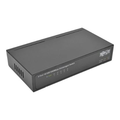 Picture of Tripp Lite 5-Port Gigabit Ethernet Switch Desktop Metal Unmanaged Switch - Switch - unmanaged - 5 x 10/100/1000 - desktop - AC 100 - 240 V