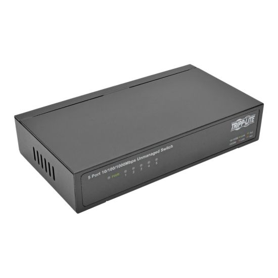 Picture of Tripp Lite 5-Port Gigabit Ethernet Switch Desktop Metal Unmanaged Switch - Switch - unmanaged - 5 x 10/100/1000 - desktop - AC 100 - 240 V