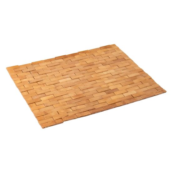 Picture of Mind Reader Roll Up Bamboo Bath Mat, x 2/3in H 16-1/2in W x 23-1/2in L, Brown