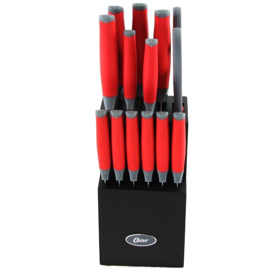 Picture of Oster Lindbergh Stainless-Steel 14-Piece Cutlery Set, Red