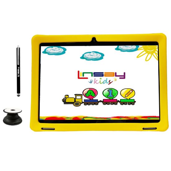 Picture of Linsay F10IPS Tablet, 10.1in Screen, 2GB Memory, 64GB Storage, Android 13, Yellow