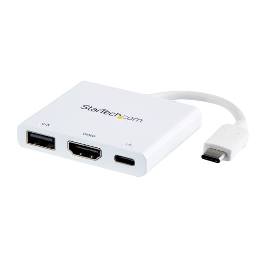 Picture of StarTech.com USB C Multiport Adapter With HDMI, White