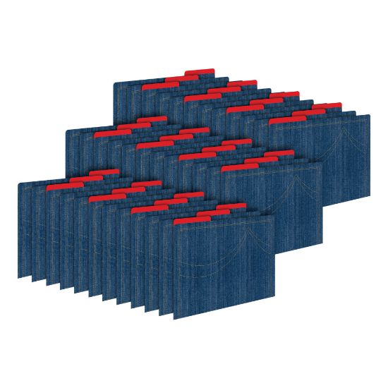 Picture of Barker Creek Tab File Folders, Letter Size, Denim, Pack Of 36 Folders