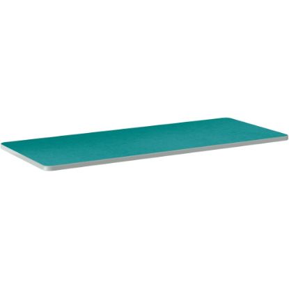 Picture of HON Build 60inW Adjustable Post Legs Rectangle Table, Turquoise Blue